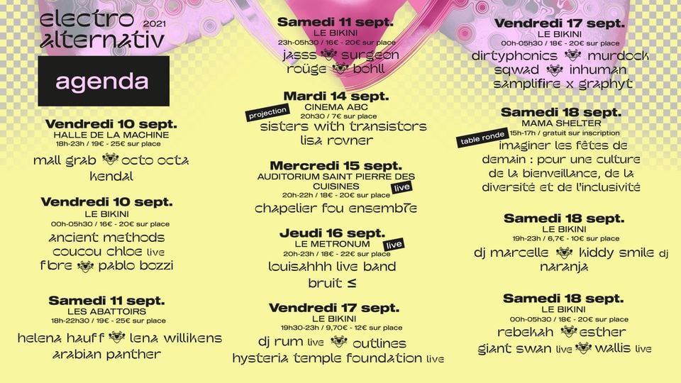 Electro Alternativ @Toulouse du 10 au 18 septembre